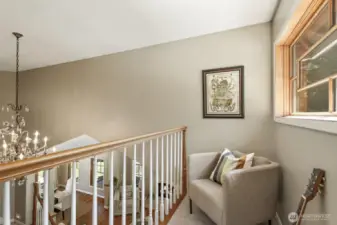 Charming Juliet balcony off the bedroom that overlooks the foyer and main living space.