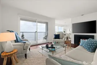 Breathtaking everchanging Puget Sound and mountain views from great room