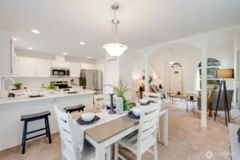 This space is designed for easy entertaining with open spaces that bring people together.