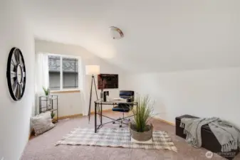 This home office is perfect for remote work or a guest room.