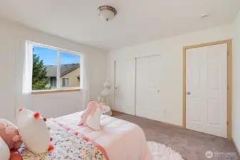 You'll find generous closet space in the bedrooms.