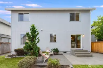 A full view of the back of the home.