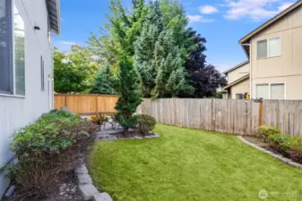 Mature landscaping for easy upkeep.