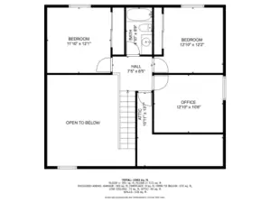 Upstairs floor plan.