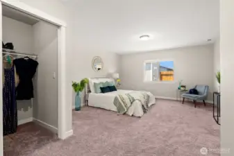 Primary Bedroom with walk-in closet