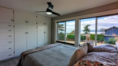 Bedroom with tons of built-in closet space!