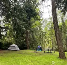 There is tent camping or bring your RV.
