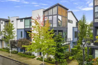 Prime corner unit steps from the river front and   walkable to downtown Bothell.