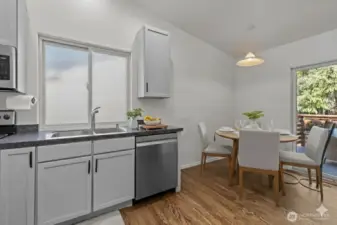 Kitchen Nook digitally staged