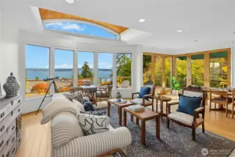 Stunning Great Room with Tongue & Groove Barrel Ceiling