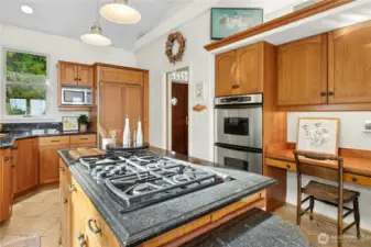 Enjoy the Convenience of having a Desk in the Kitchen