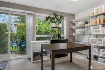 Ground floor with slider to back yard