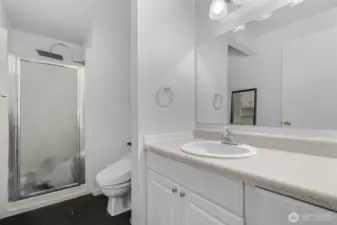 Private 3/4 bath off the primary bedroom