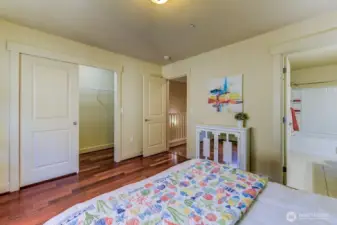 Great closet space/ private bath to right