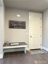 Built-in seating and extra large doors!