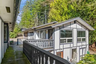 Large Shop/garage building with attached office.