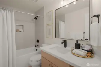 Upstairs bathroom next to bedrooms