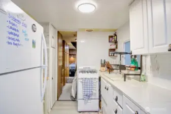 Cabinets and room to cook!