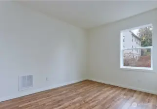 Photos of Unit A before tenant moved in