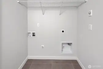 Conveniently located laundry room on upper floor (photos of lot34, same floorplan)