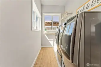 View of the upper level utility room.