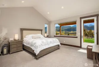 Primary Bedroom, Amazing Views with access to covered deck.