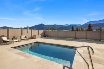 Private 1,500'  Patio and Heated Pool, auto cover, full fenced