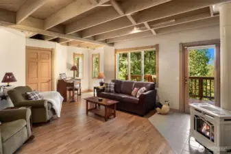 Living Room with access to main floor deck