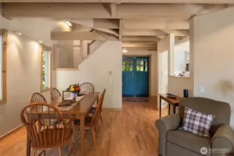 Dining area view towards front doors