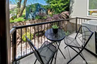 Balcony right off the living room.