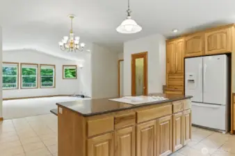 You’ll stay engaged with family and guests thanks to the clear sightlines and inviting layout.