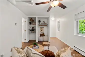 Upstairs living area
