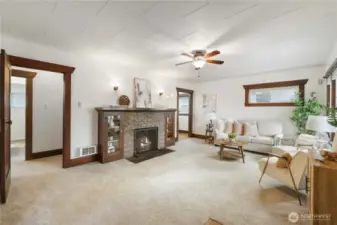 Wood wrapped windows & new carpet