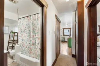 Full bath with laundry