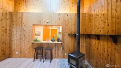 Wood stove to warm a cold winter's day