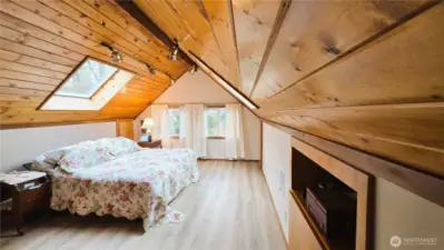 Second floor suite with skylights