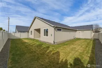 Fully Fenced Backyard with Underground Sprinklers