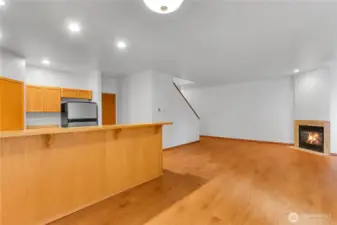 New LVP flooring and gas fireplace!