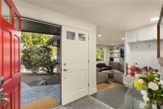 Generous Entry with view to Livingroom