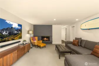 There is also a fireplace for a cozy winter day.