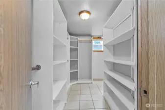 Primary Suite Walk-in closet