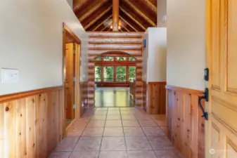Grand Vaulted Entry Hallway Leads to Great Room