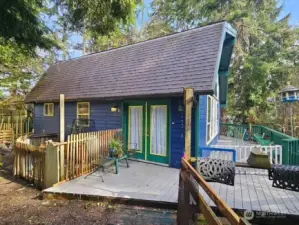 All-weather deck on 3 sides of the home.
