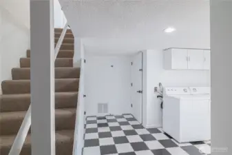 Downstairs garage level