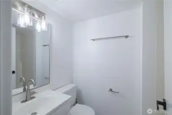 3/4 bathroom downstairs garage level