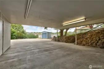 Car Port with Direct Lower Level Home Entrance