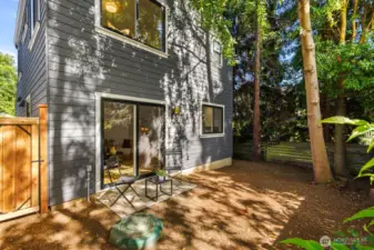 Yard for pets and gardening