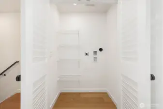 Ready for washer/dryer unit