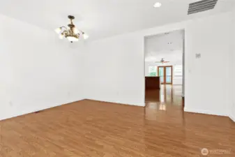 Large formal dining room.  Plenty of room for  table, hutch and buffet table.