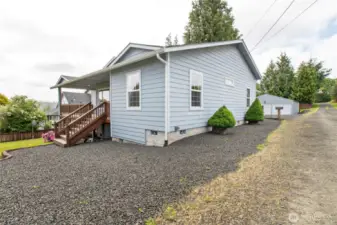 Side of house.